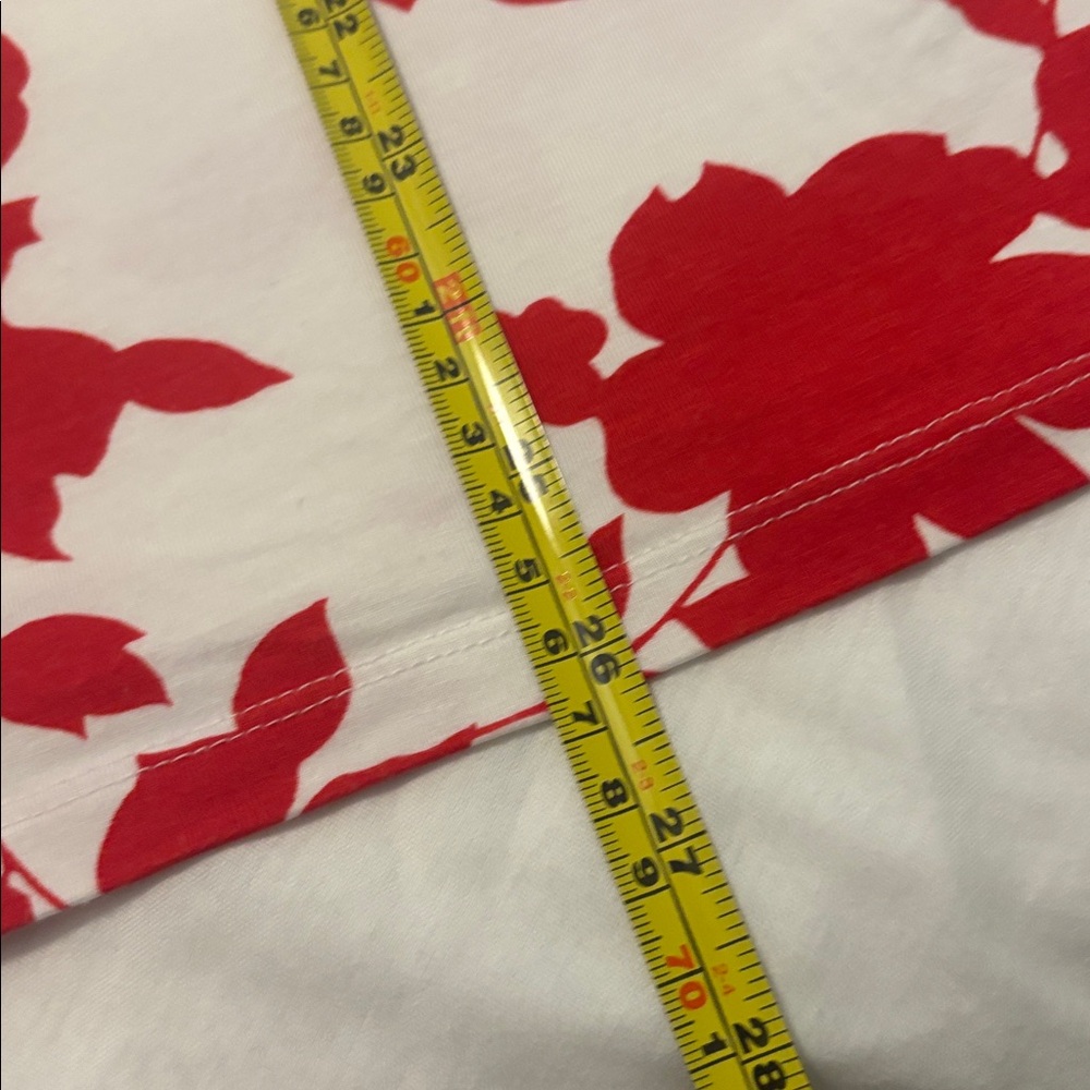 Talbots White & Red Boat Neck Floral Rayon Blend Top SZ 2X plus size work wear - Picture 6 of 11